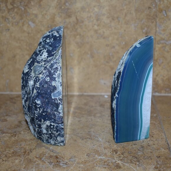 Vintage beautiful Agate Geode Quartz Crystal Rock Stone Rock Open book end - Picture 10 of 14